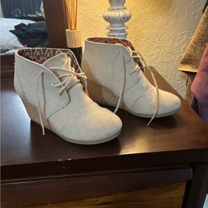 Cityclassified Tan Wedge Bootie